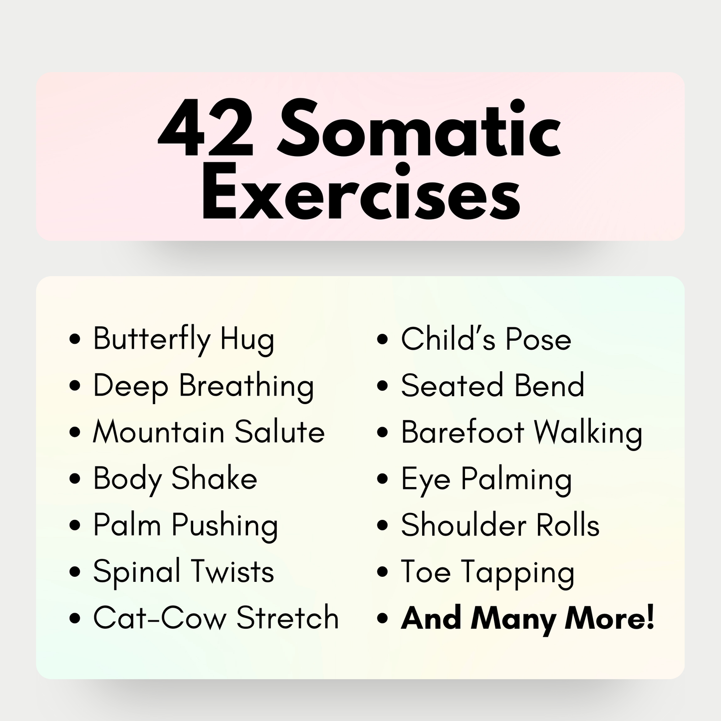 Somatic Therapy Exercise Cards